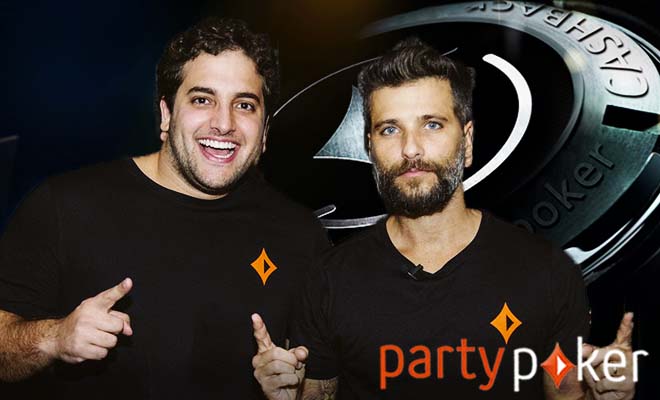 João Simão e Bruno Gagliasso, embaixadores partypoker