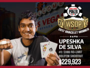 Upeshka de Silva - campeão do Evento #3 ($3.000 Shootout) - WSOP 2017