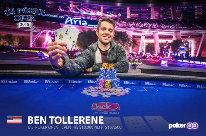 Ben Tollerene campeão do Evento #6 do US Poker Open (Foto: Poker Central)