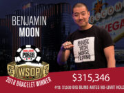 Benjamin Moon campeão do Evento #13 da WSOP