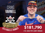 Craig Varnell campeão do Evento #19 da WSOP