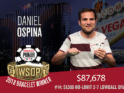 Daniel Ospina campeão do Evento #14 (US$ 1.500 No Limit 2-7 Lowball Draw)