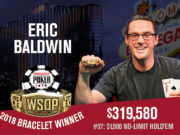 Eric Baldwin campeão do Evento #37 da WSOP