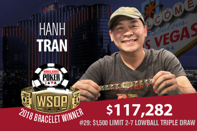 Hanh Tran campeão do Evento #29 da WSOP