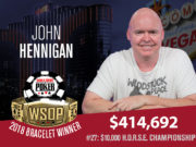 John Hennigan campeão do Evento #27 da WSOP