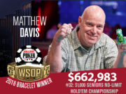 Matthew Davis campeão do Evento Seniors da WSOP