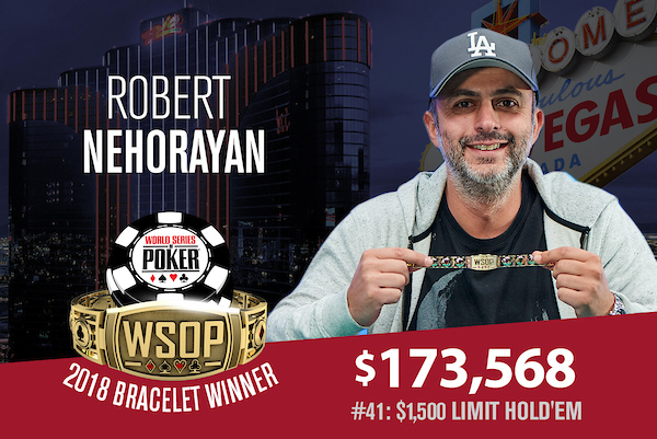 Robert Nehorayan campeão do Evento #41 da WSOP