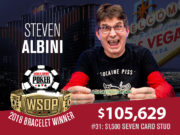 Steven Albini campeão do Evento #31 da WSOP