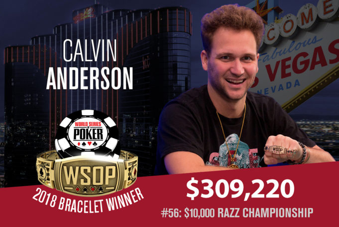 Calvin Anderson - Campeão Evento #56 - WSOP 2018