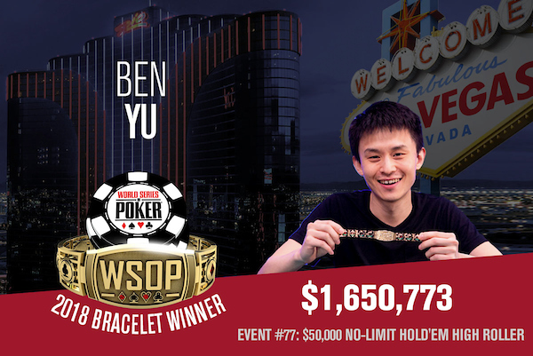 Ben Yu campeão do High Roller da WSOP