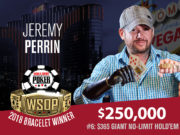 Jeremy Perrin campeão do Evento Giant da WSOP