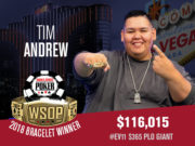 Tim Andrew campeão do Evento Giant Pot-Limit Omaha da WSOP