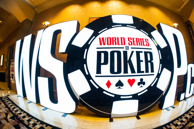 Letreiro placa WSOP 2018