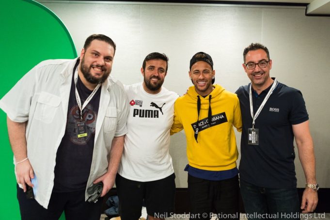 Victor Marques, André Akkari, Neymar e David Carrion - EPT Barcelona