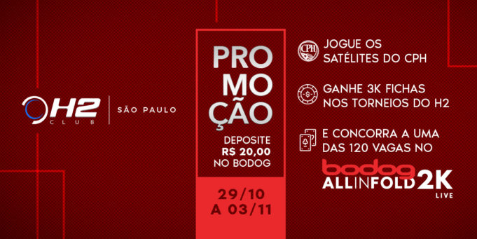 Promoção H2 Club e Bodog