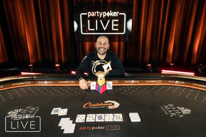 Roberto Romanello campeão do High Roller do Caribbean Poker Party