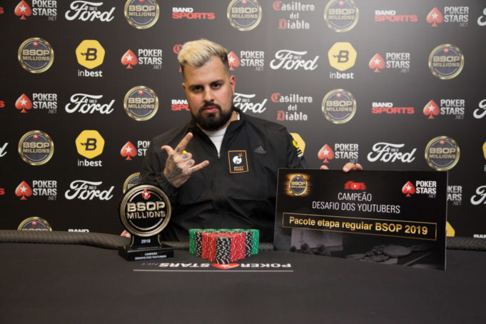 Papo MC campeão do Desafio dos Youtubers do BSOP Millions