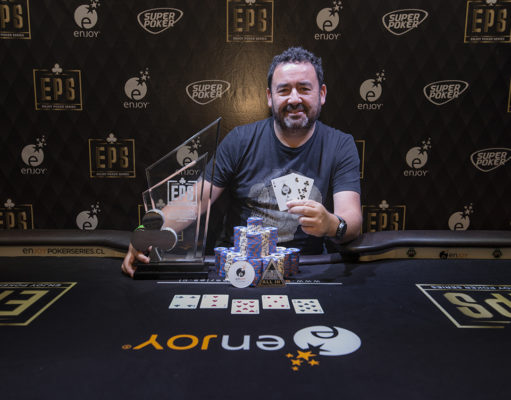 Leonel Otazo campeão do Main Event do Enjoy Poker Series Coquimbo