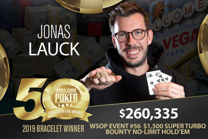 Jonas Lauck campeão do Evento #56 da WSOP