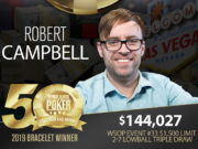 Robert Campbell campeão do Evento #33 da WSOP