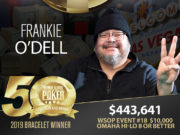 Frankie O'Dell - Campeão Evento #18 - WSOP 2019