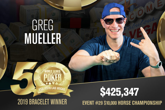 Greg Mueller - Campeão Evento #33 - WSOP 2019