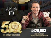 Jorden Fox - Campeão Evento #22 - WSOP 2019