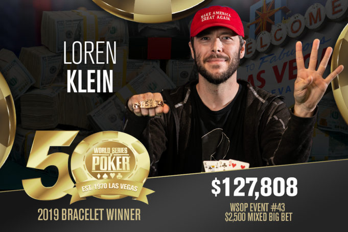 Loren Klein - Campeão Evento #43 - WSOP 2019