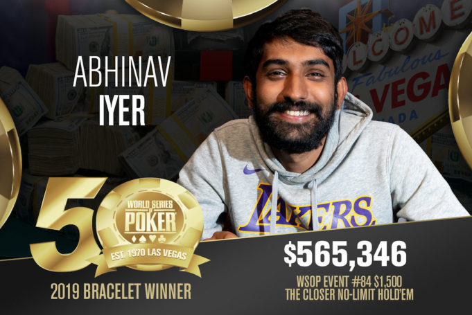 Abhinav Iyer campeão do Evento #84 da WSOP