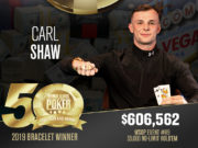 Carl Shaw campeão do Evento #89 da WSOP