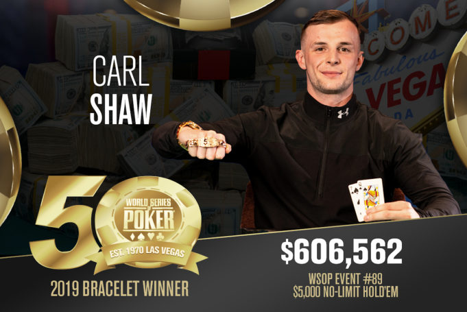 Carl Shaw campeão do Evento #89 da WSOP