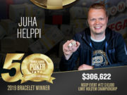 Juha Helppi campeão do Evento #72 da WSOP