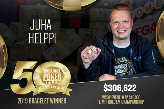 Juha Helppi campeão do Evento #72 da WSOP