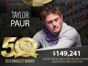 Taylor Paur campeão do Evento #88 da WSOP