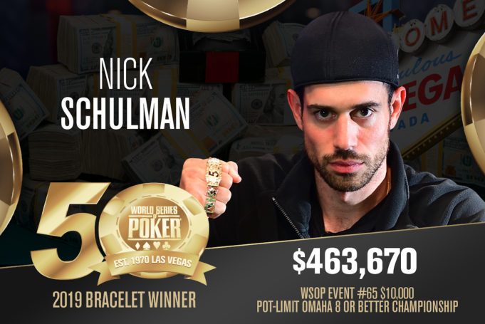 Nick Schulman - Campeão Evento #65 - WSOP 2019