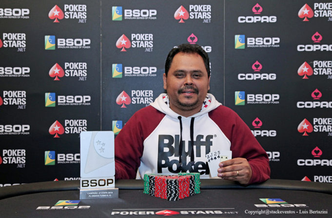 Aberivaldo Leite campeão do Pot-Limit Omaha Knockout do BSOP Gramado