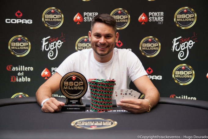 Jonathan Batista campeão do Pot-Limit Omaha Turbo Knockout do BSOP Millions