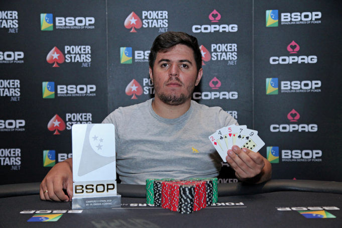 Daniel Machado campeão do PLO 5-Cartas do BSOP Brasília