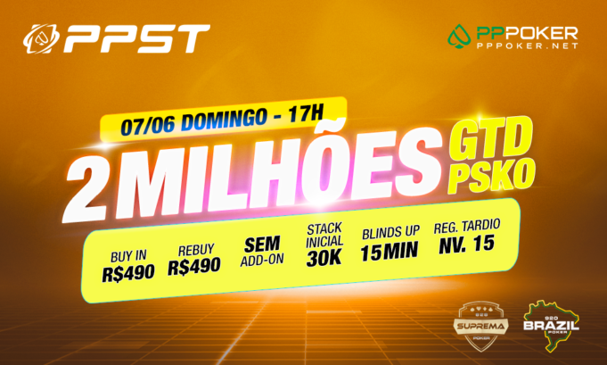 Torneio de R$ 2 milhões garantidos - PPST