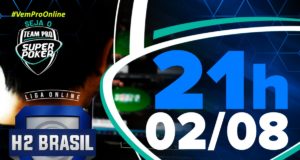 Segundo torneio de agosto na Liga Online H2 Brasil - SuperPoker Team Pro