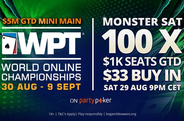 Monster Sat entregará 100 vagas ao Mini ME do WPT WOC no partypoker