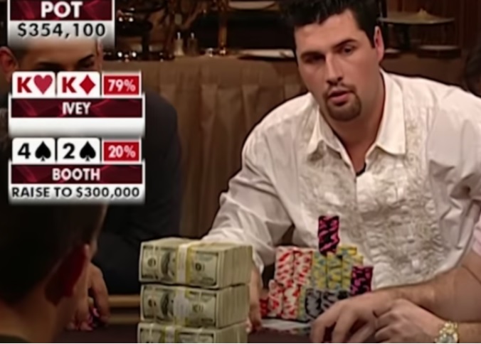 Brad Booth ficou marcado por jogada corajosa contra Phil Ivey (imagem: Reprodução Youtube)