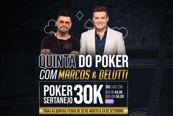 Poker Sertanejo com Marcos & Belutti terá noite de decisão nessa quinta (24)