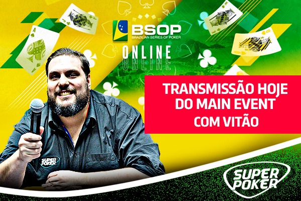 Transmissão ao vivo do BSOP Online é no SuperPoker