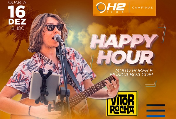 Happy Hour H2 com Vitor Rocha é a atração do H2 Club Campinas nesta quarta (16)