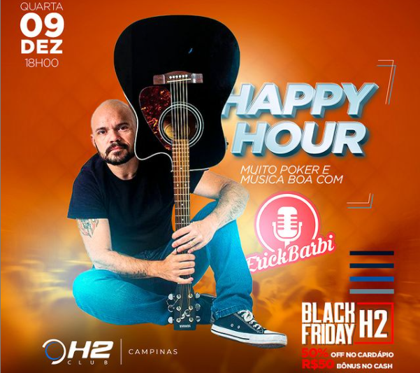 Happy Hour H2 terá Erick Barbi nesta quarta (9)