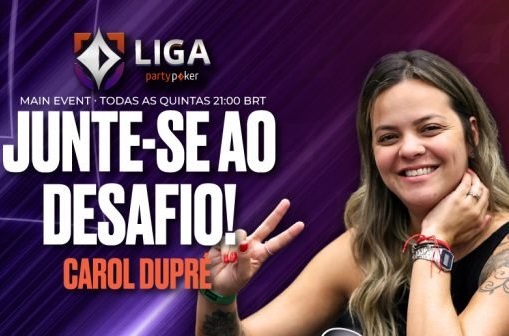 Liga partypoker, da anfitriã Carol Dupré, chega à final nesta quinta (25)