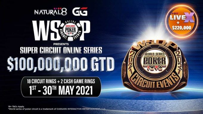 WSOP Circuit Series agitará as mesas do Natural8 com US$ 100 milhões e 18 aneis