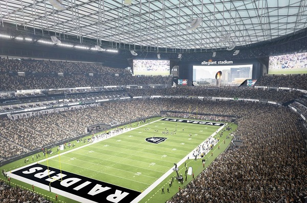 Las Vegas Raiders, que joga no Allegiant Stadium, está entre os 30 times mais valiosos do mundo (Imagem: Reprodução/Raiders.com)