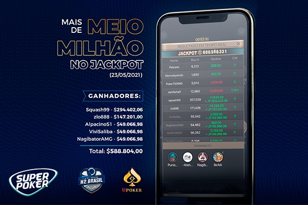 Jackpot valioso agitou as mesas da Liga Online H2 Brasil